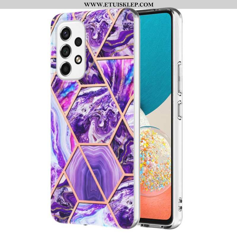 Futerały do Samsung Galaxy M53 5G Błyszczący Geometryczny Marmur